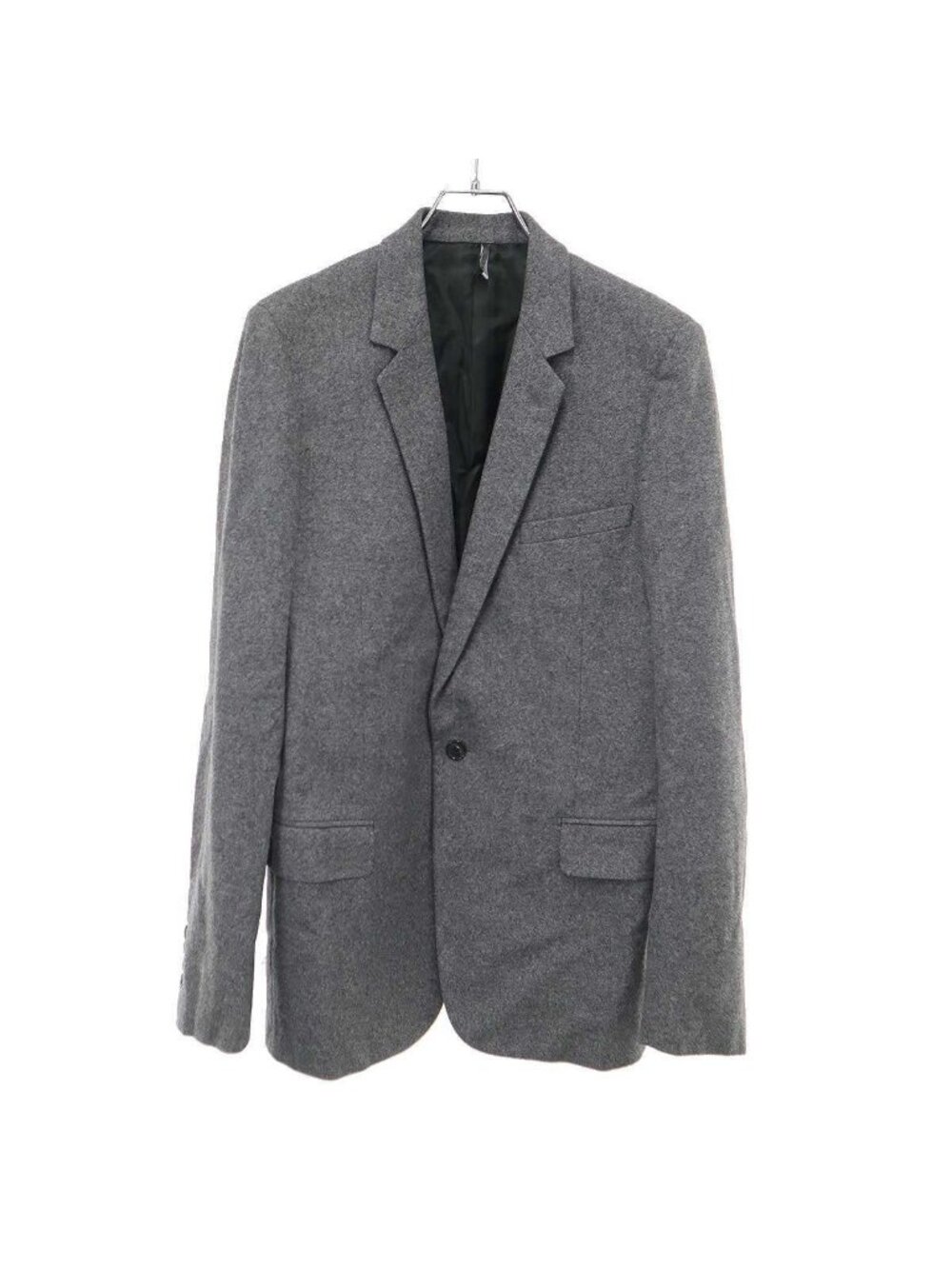 Dior Homme Wool Cashmere Flannel Jacket & Wide Pants Set Gray